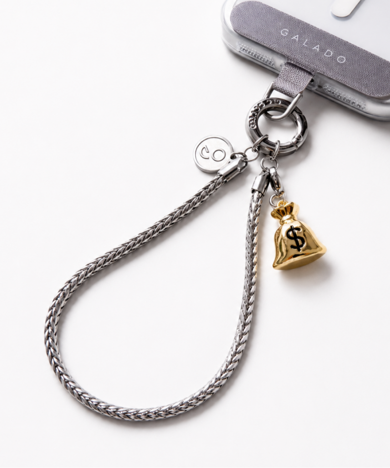 Clip-On Charm (Gold Money Bag) — alternate view