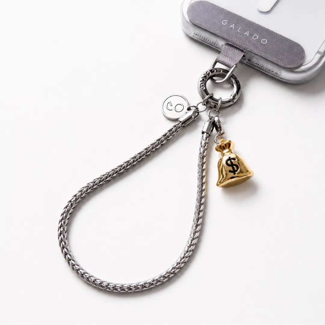 Clip-On Charm (Gold Money Bag) — alternate view