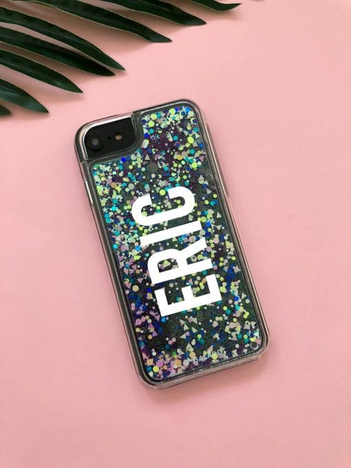 sparkle glow custom iphone case