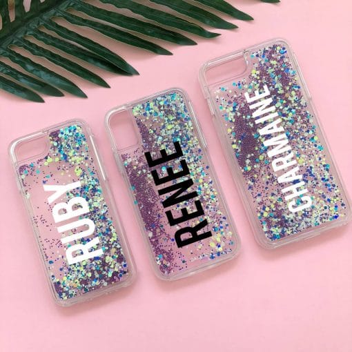 sparkle glow custom iphone case