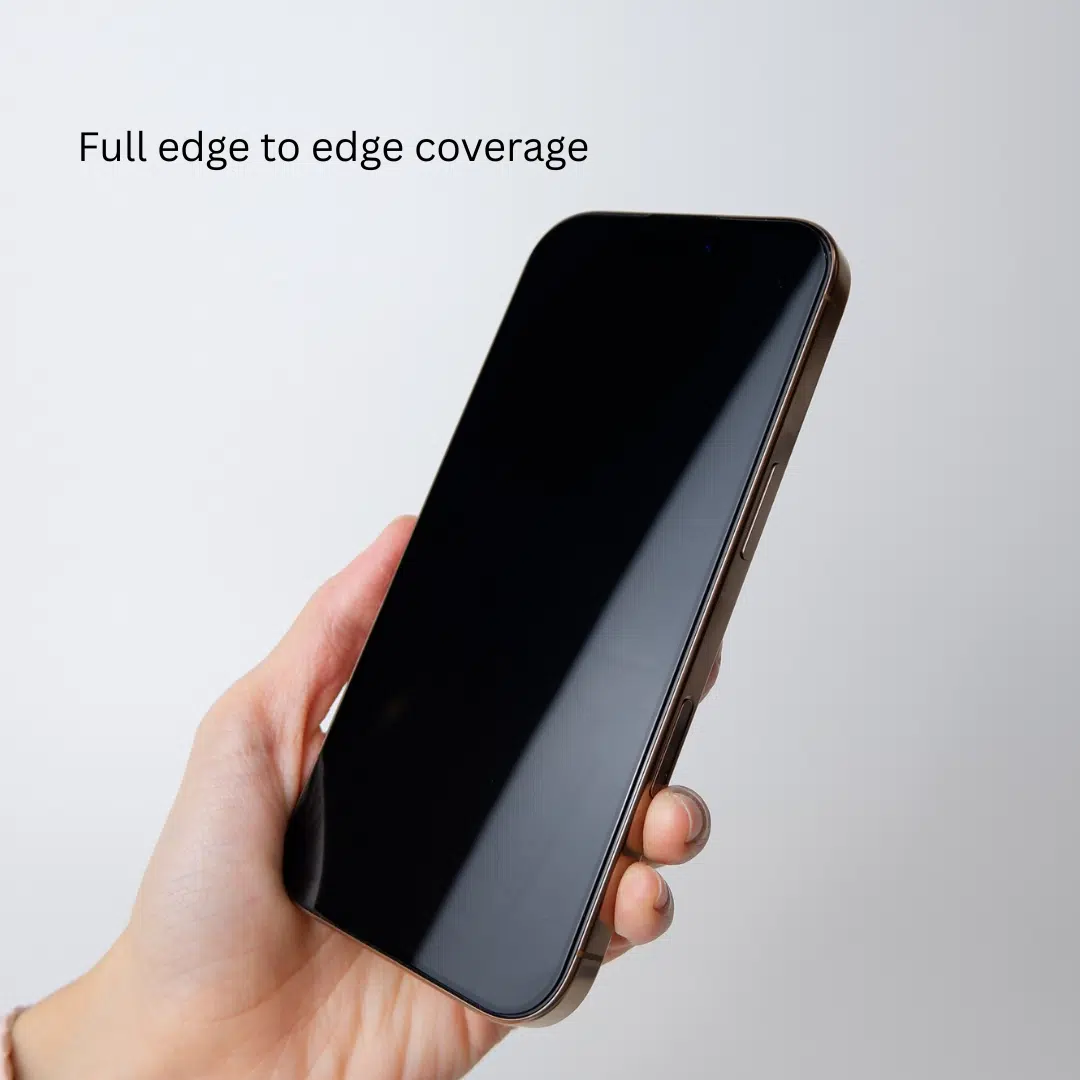 GALADO CLEAR High Defense Tempered Glass on an iPhone, full edge to edge coverage