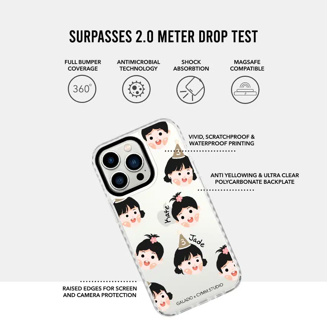 Chibi Heads - Custom Drawing phone case - GALADO Malaysia