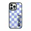 Checkers Steel Blue phone case - GALADO Malaysia
