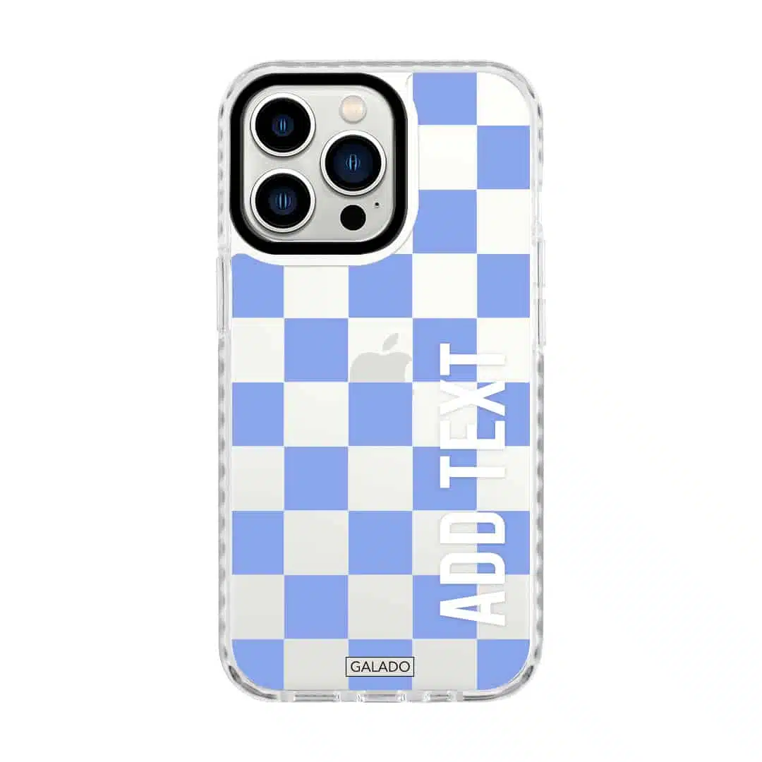 Checkers Steel Blue phone case - GALADO Malaysia