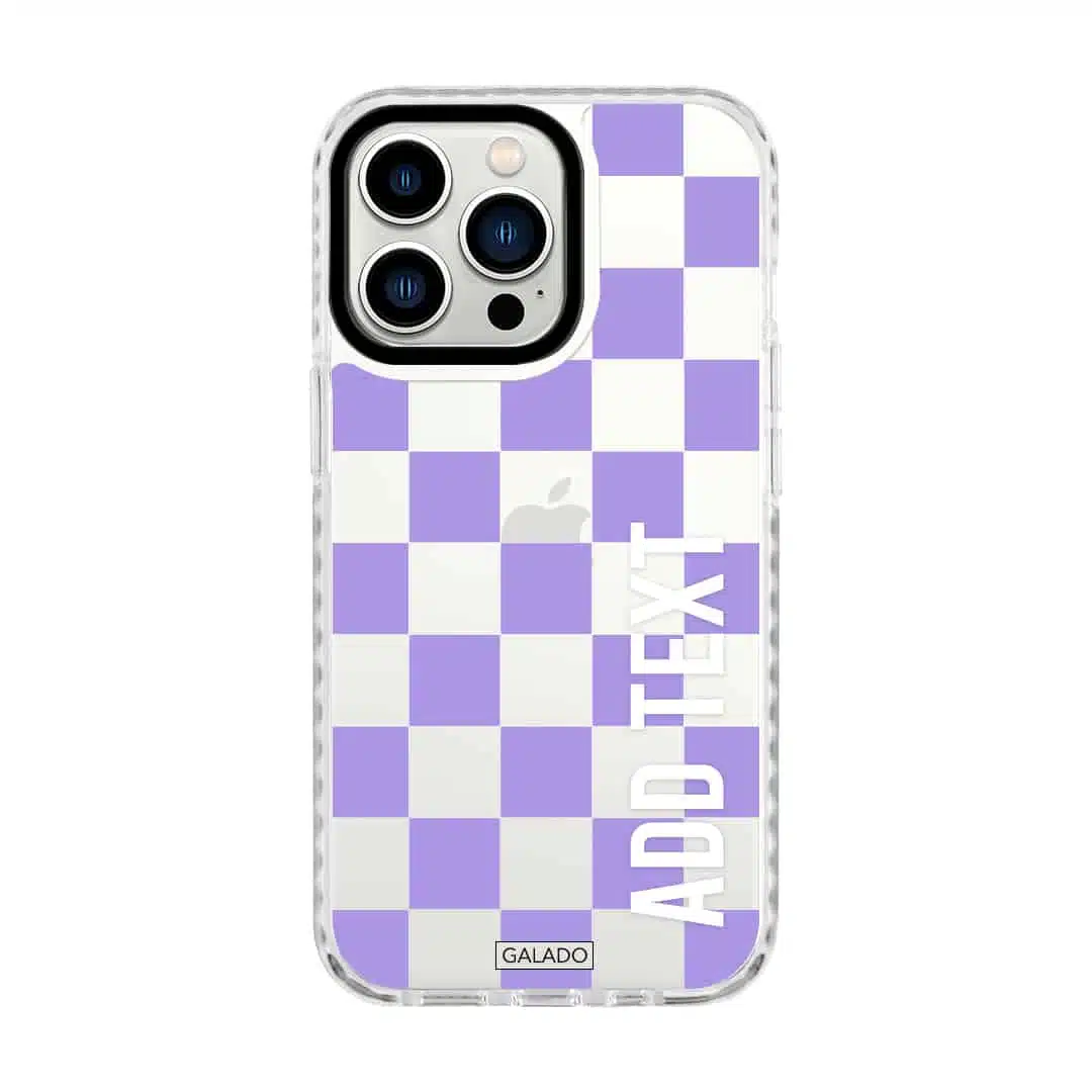 Checkers Lilac phone case - GALADO Malaysia