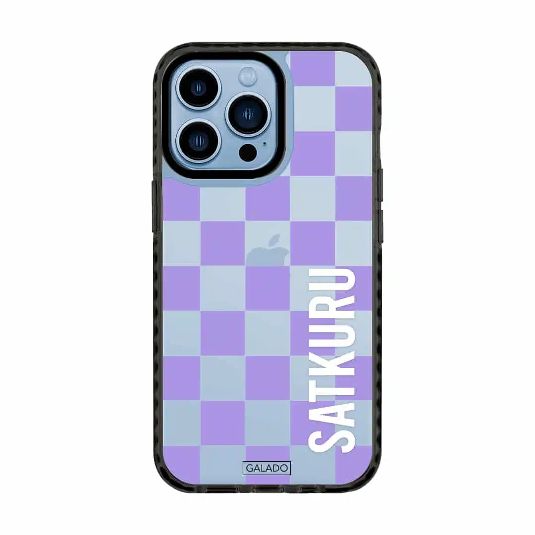 Checkers Lilac phone case - GALADO Malaysia