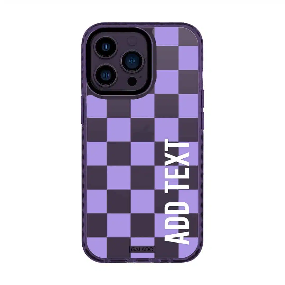 Checkers Lilac phone case - GALADO Malaysia