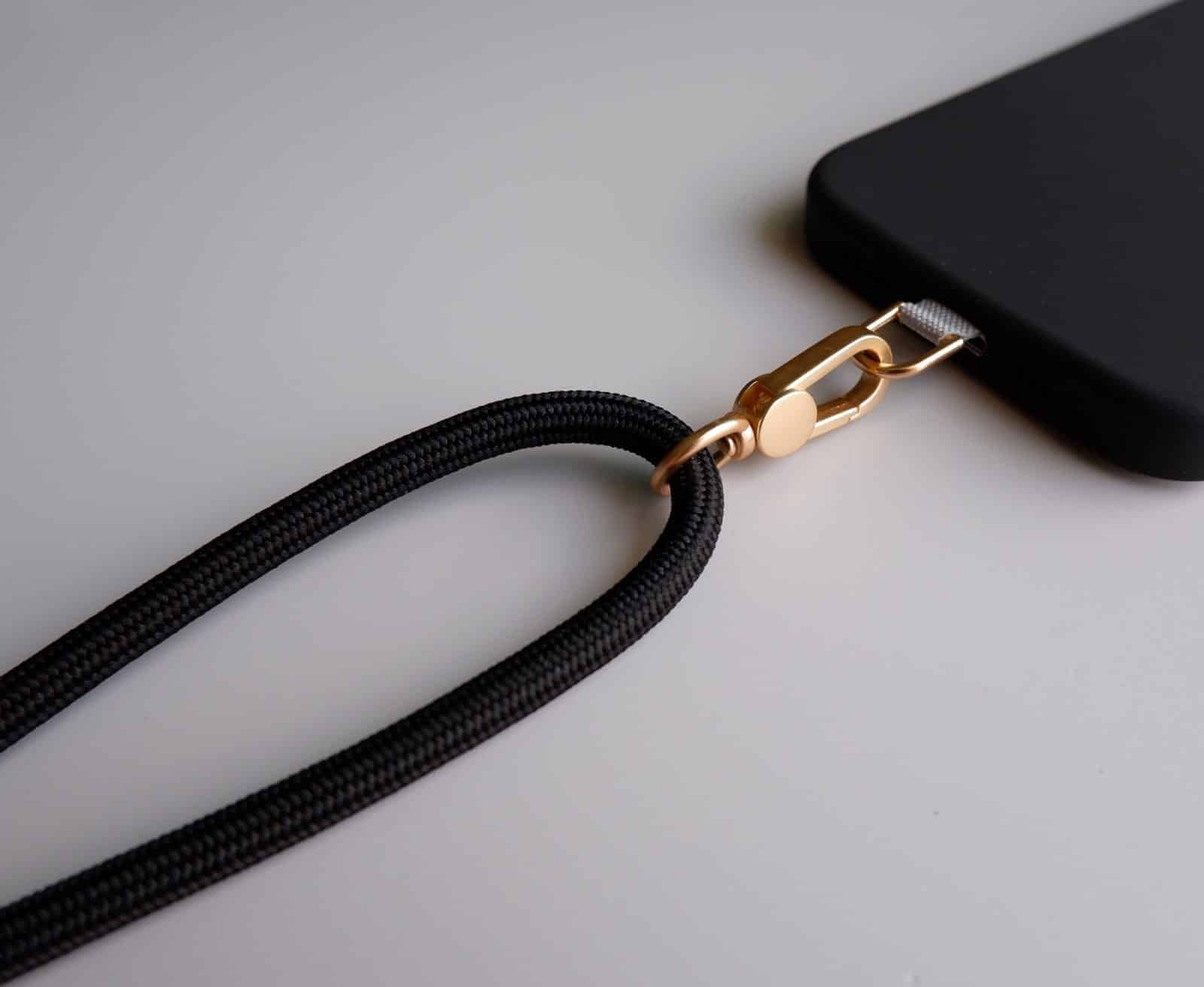 Crossbody Phone Strap - Gold Black | Protective & Custom iPhone Cases