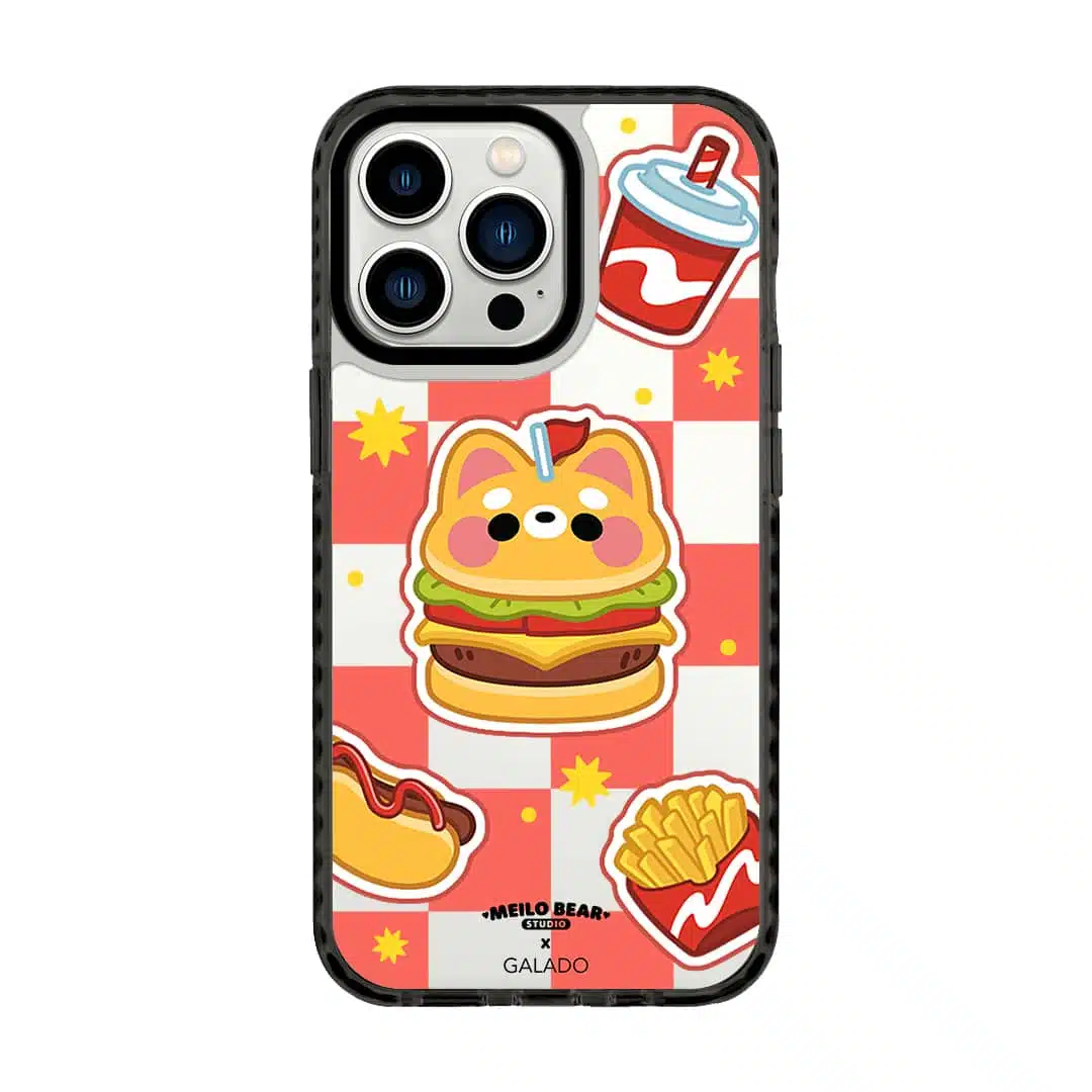 GALADO x Meilo Bear Burger Wang phone case with cute bear illustration Malaysia