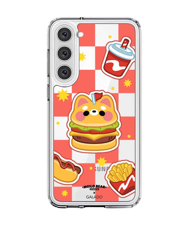 GALADO x Meilo Bear Burger Wang phone case with cute bear illustration Malaysia