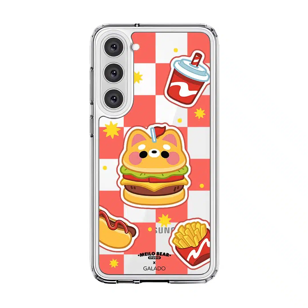GALADO x Meilo Bear Burger Wang phone case with cute bear illustration Malaysia