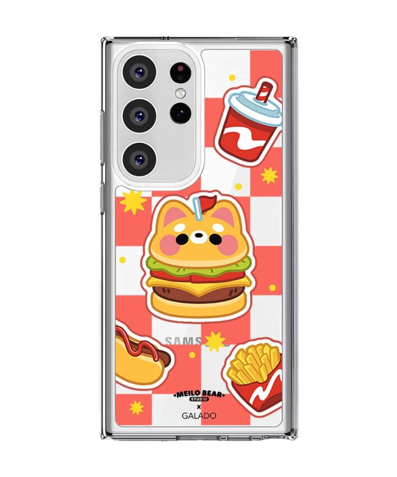GALADO x Meilo Bear Burger Wang phone case with cute bear illustration Malaysia