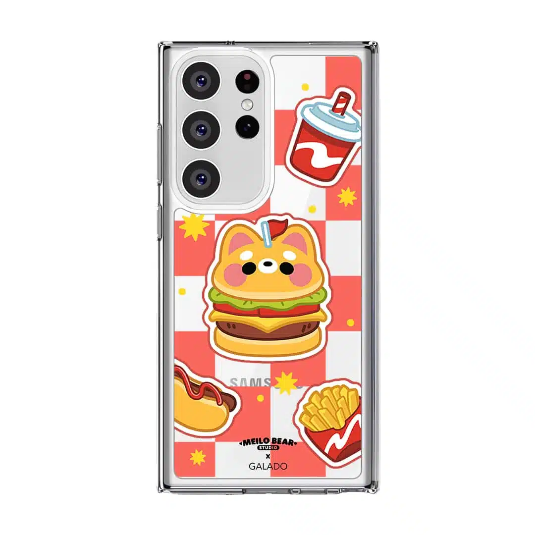 GALADO x Meilo Bear Burger Wang phone case with cute bear illustration Malaysia