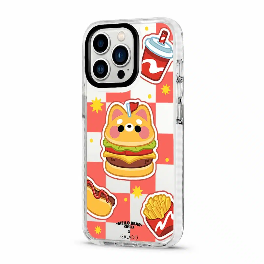 GALADO x Meilo Bear Burger Wang phone case with cute bear illustration Malaysia