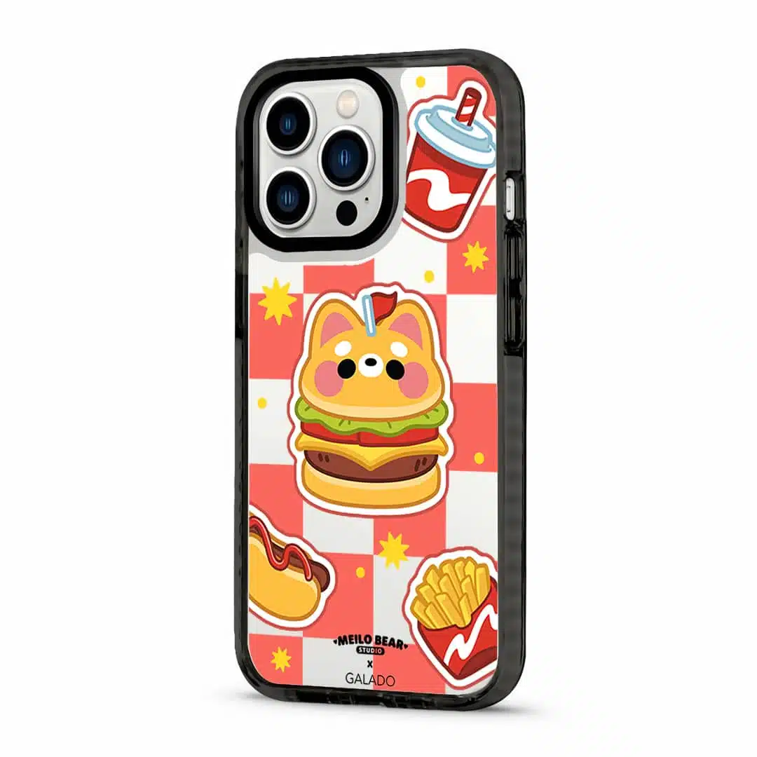 GALADO x Meilo Bear Burger Wang phone case with cute bear illustration Malaysia