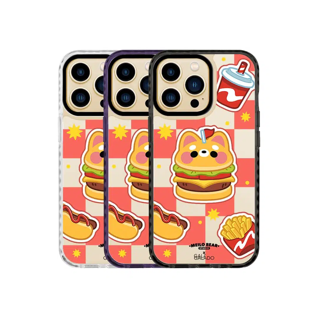 GALADO x Meilo Bear Burger Wang phone case with cute bear illustration Malaysia