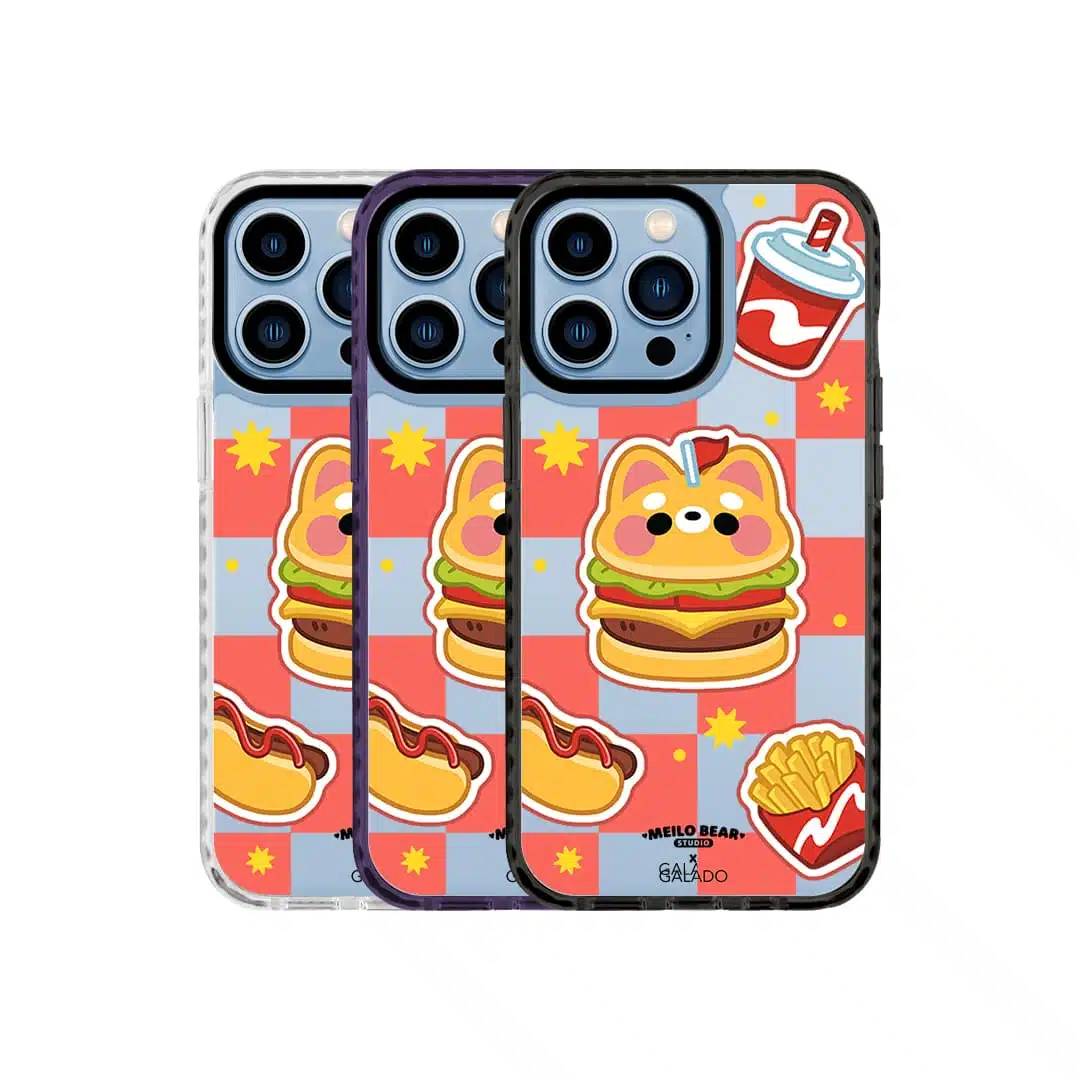 GALADO x Meilo Bear Burger Wang phone case with cute bear illustration Malaysia