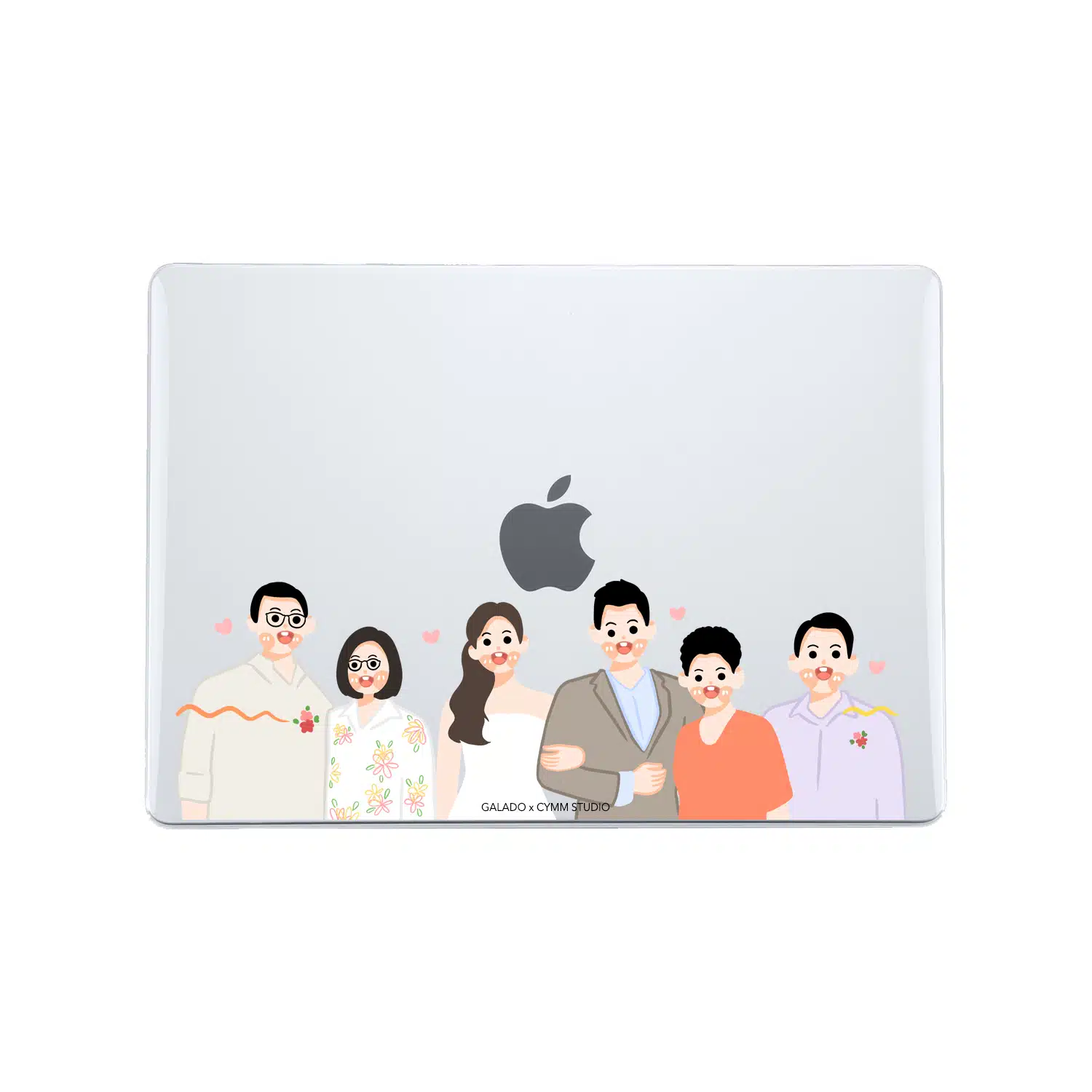 Chibi Me - Custom Drawing MacBook Case — back view