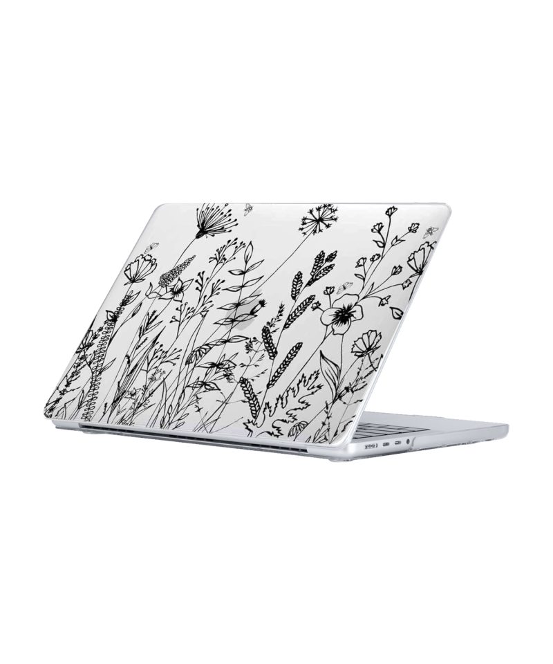 bloom in black macbook case