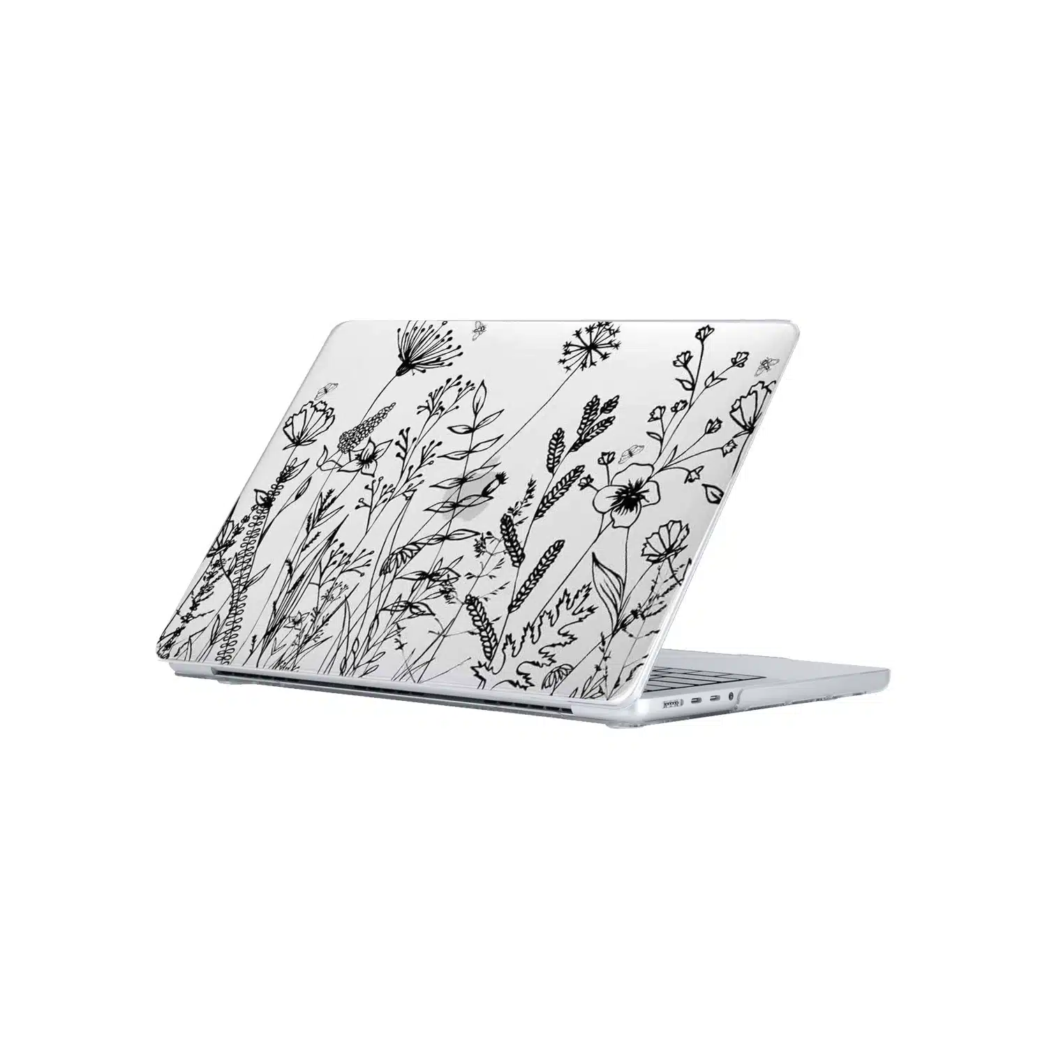 bloom in black macbook case