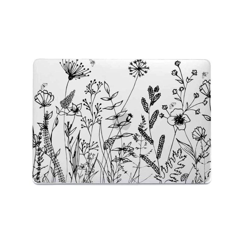 bloom in black macbook case