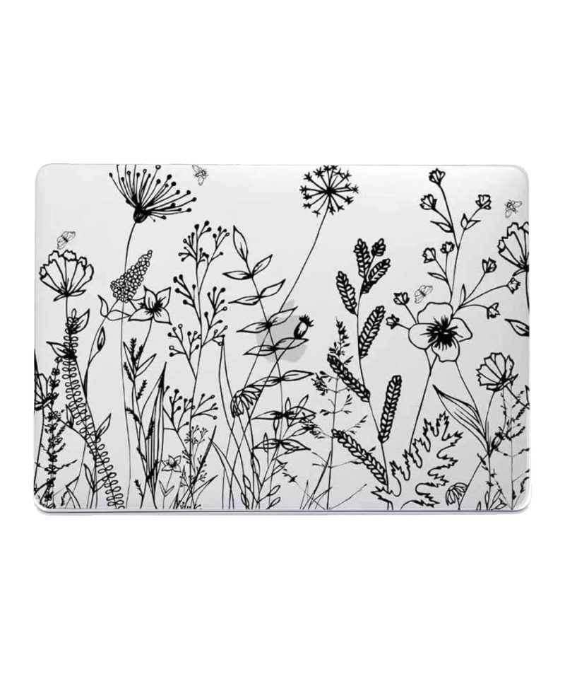 bloom in black macbook case