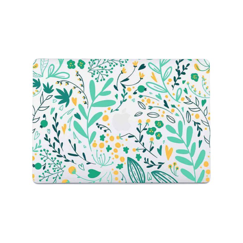 green blooms macbook case