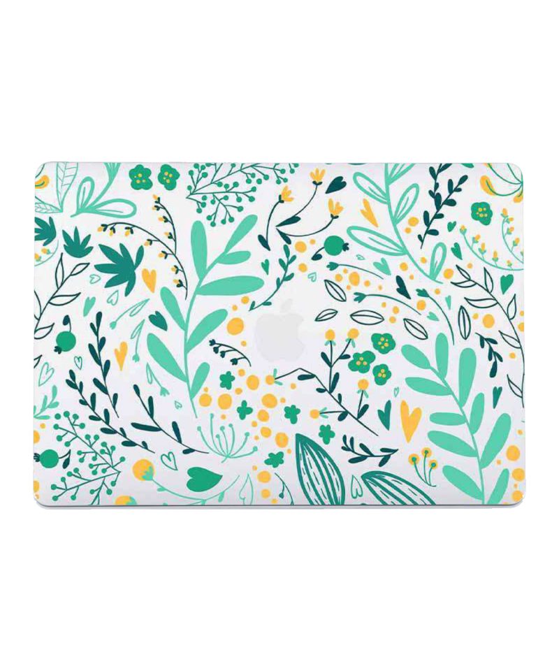 green blooms macbook case