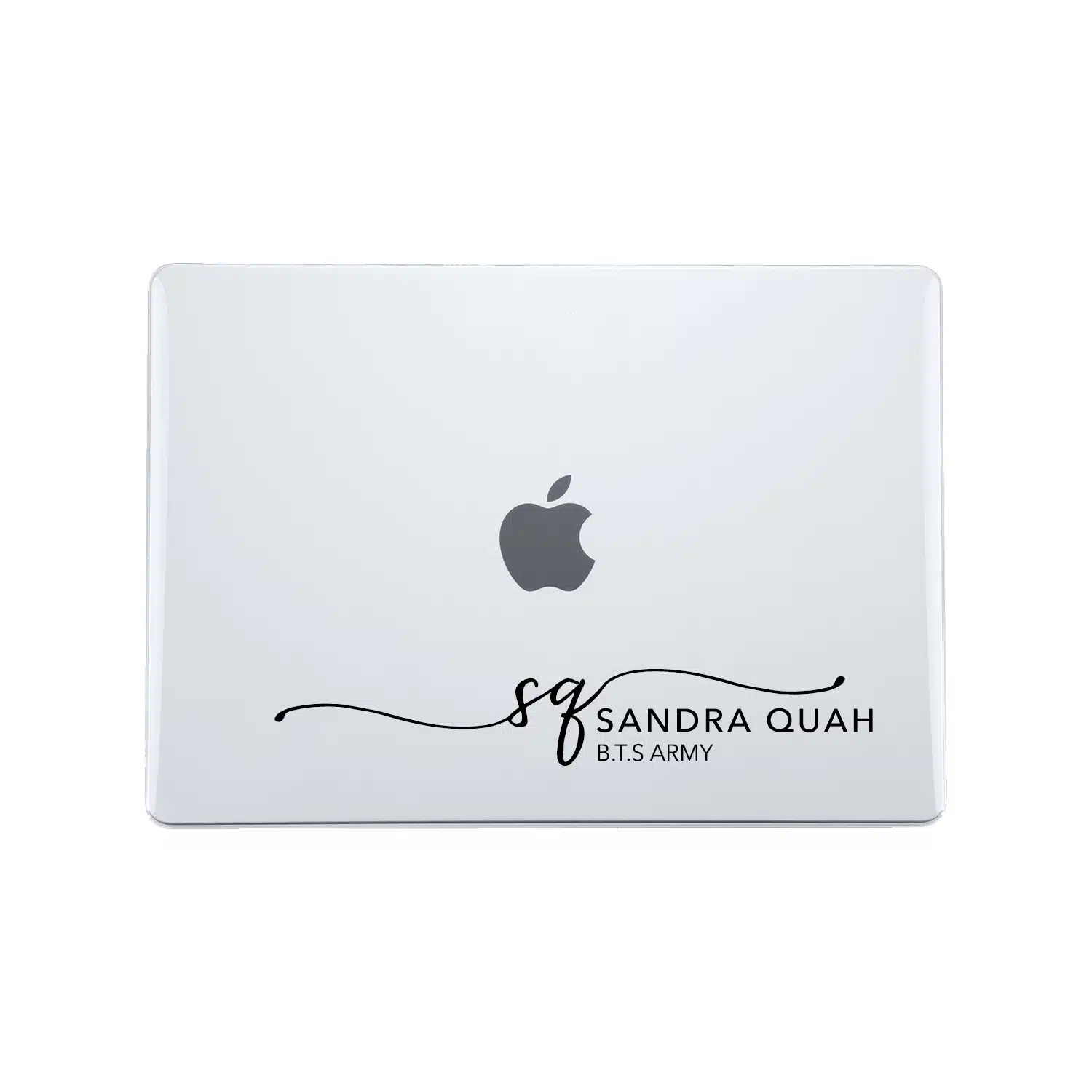 Custom Initial MacBook Case — close-up detail