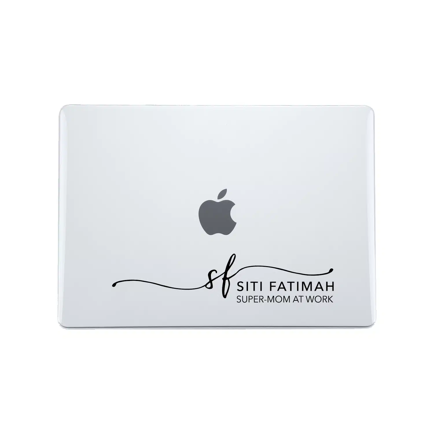 Custom Initial MacBook Case — packaging view