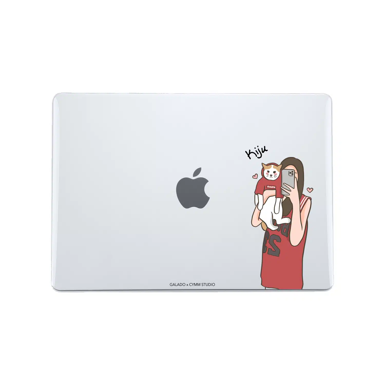 Korean Me - Custom Drawing MacBook Case — back view