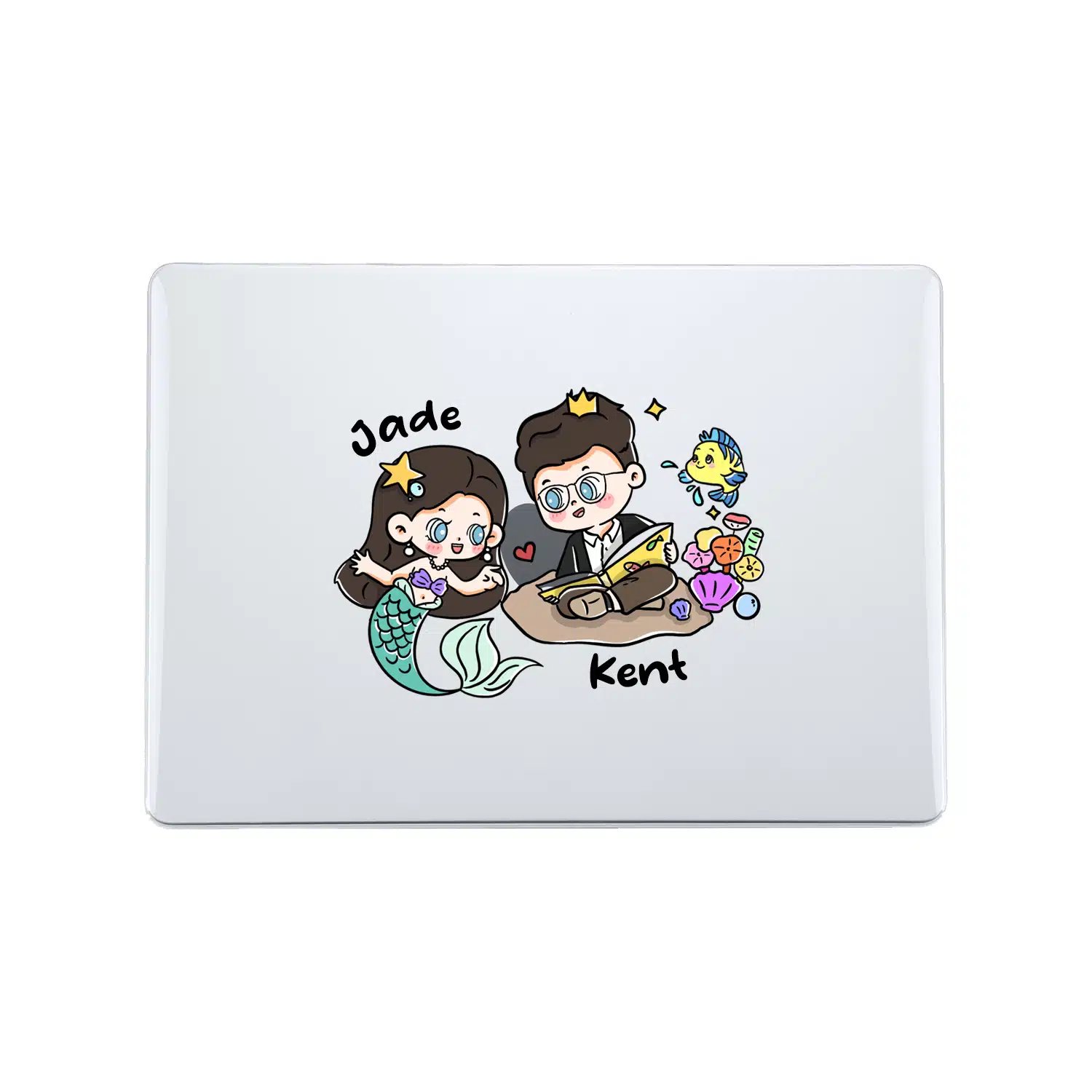Mermaid Me - Custom Drawing MacBook Case — back view