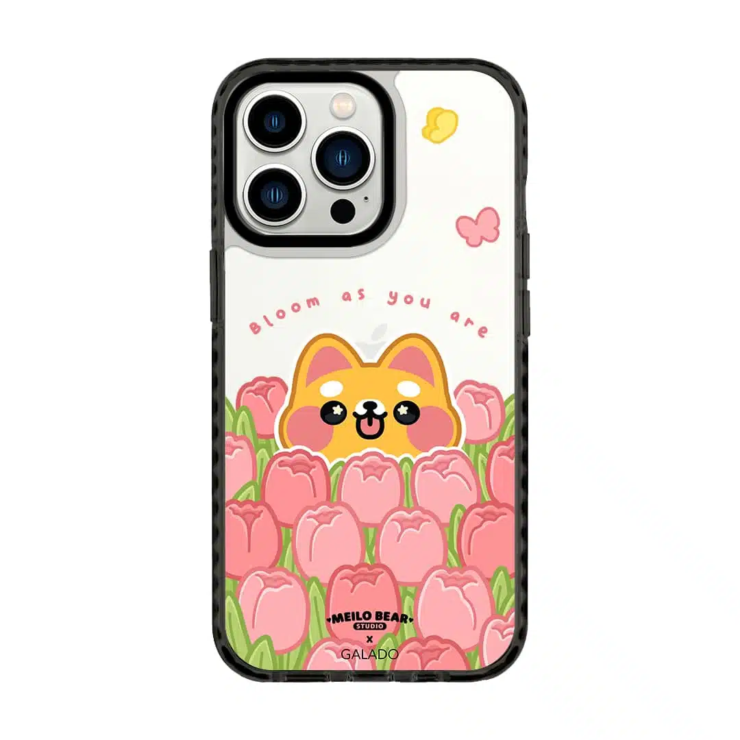 GALADO x Meilo Bear Bloom WangWang phone case with floral bear art Malaysia