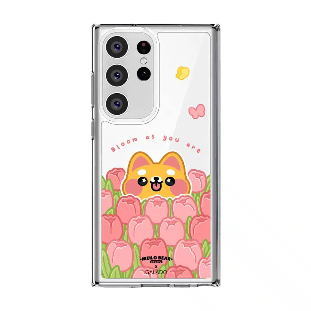 GALADO x Meilo Bear Bloom WangWang phone case with floral bear art Malaysia