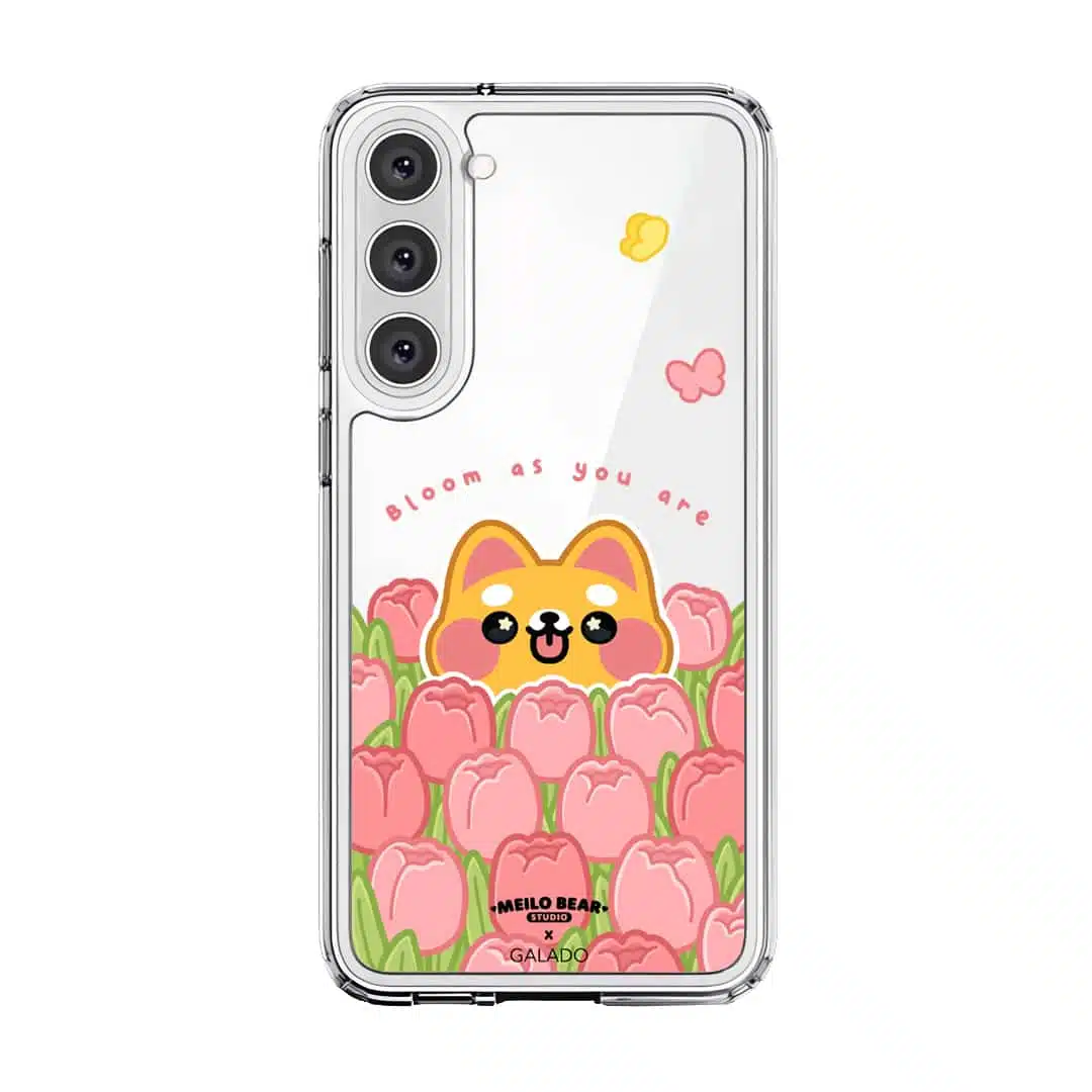 GALADO x Meilo Bear Bloom WangWang phone case with floral bear art Malaysia