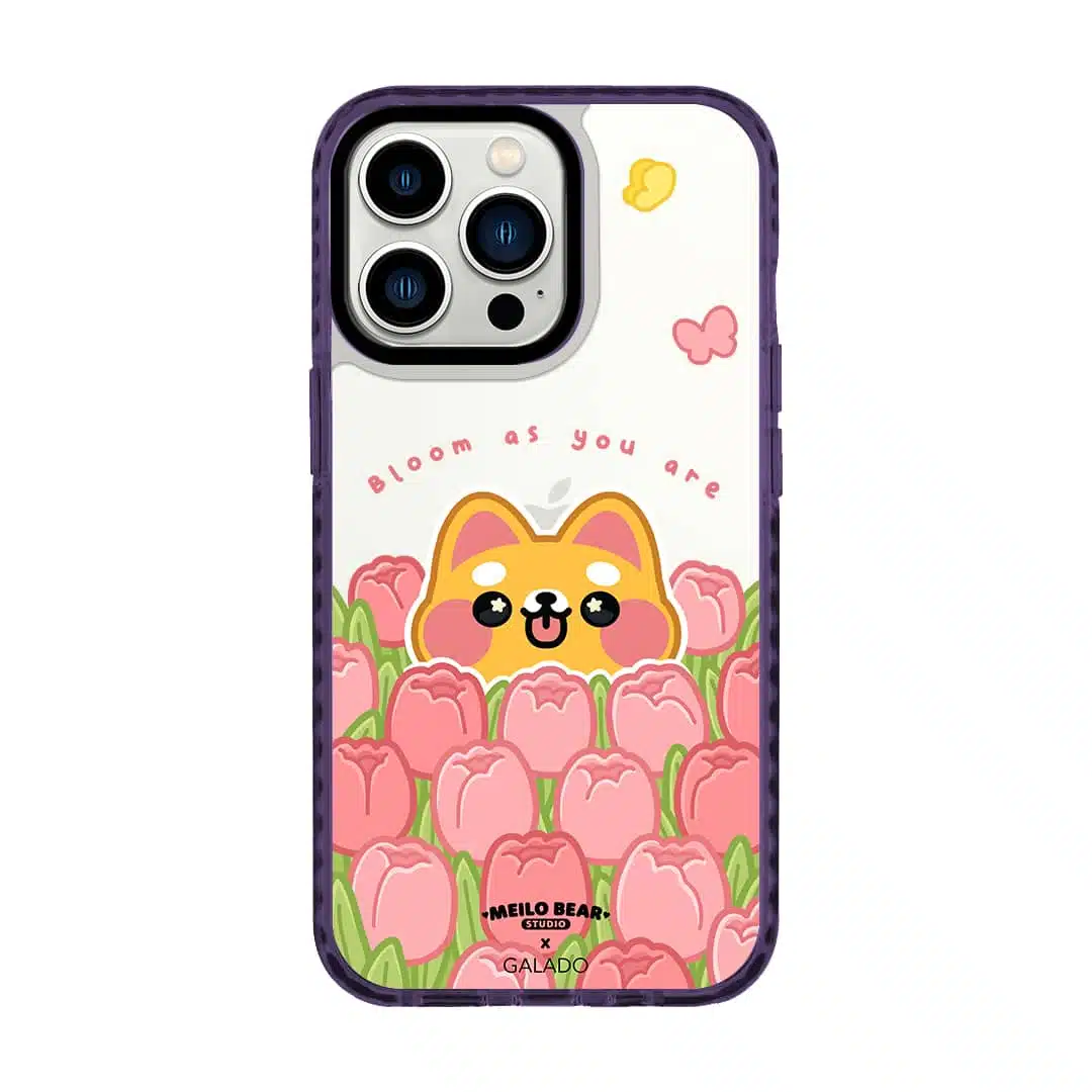 GALADO x Meilo Bear Bloom WangWang phone case with floral bear art Malaysia