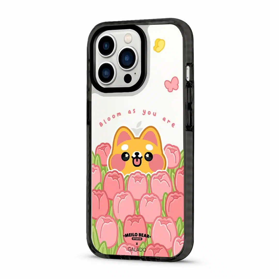 GALADO x Meilo Bear Bloom WangWang phone case with floral bear art Malaysia