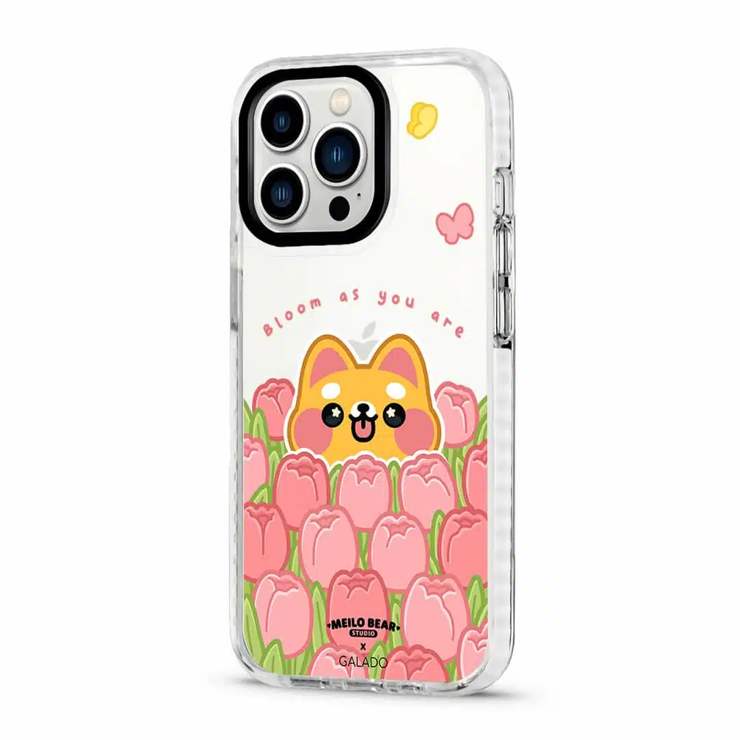 GALADO x Meilo Bear Bloom WangWang phone case with floral bear art Malaysia