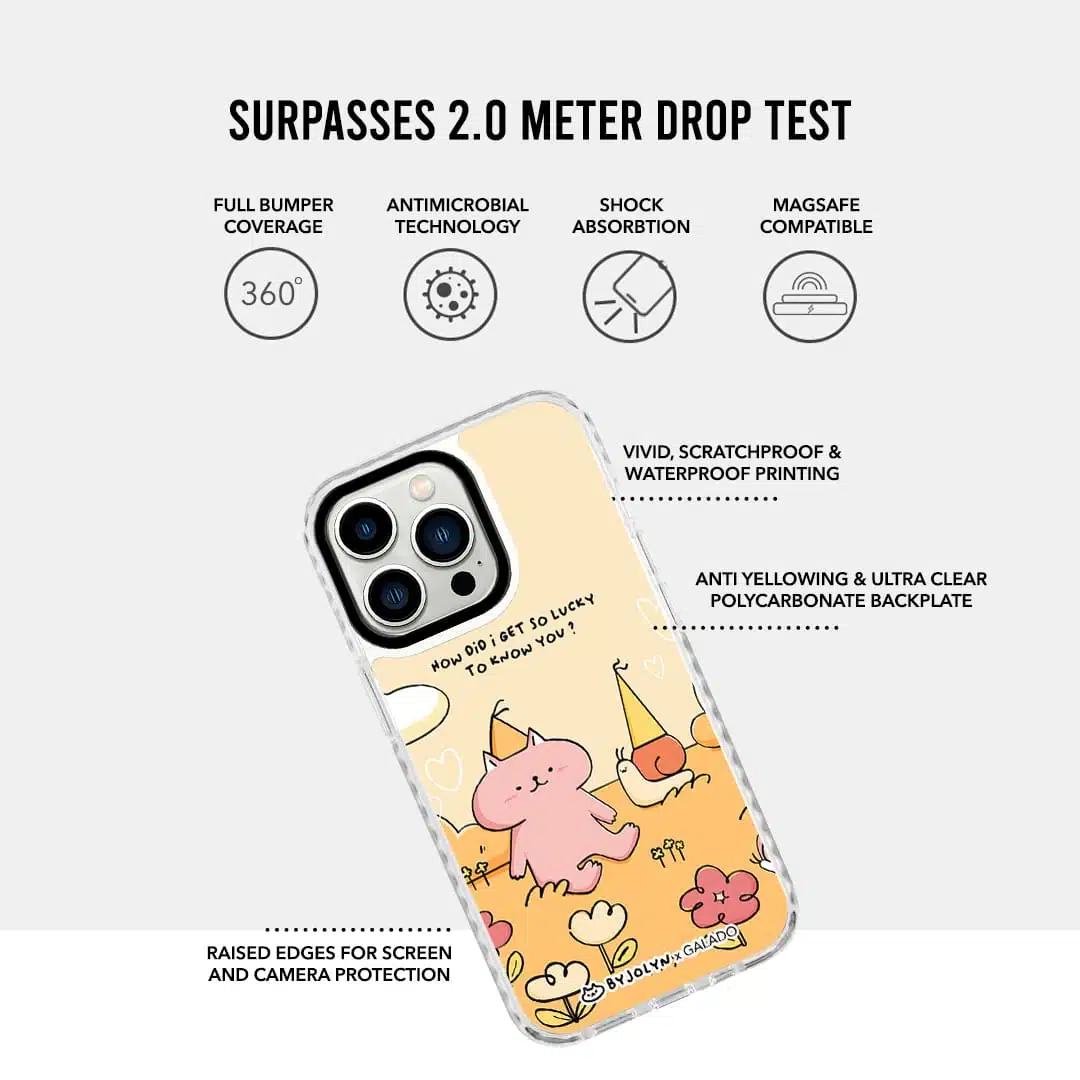GALADO x By Jolyn How Did I Get So Lucky phone case with illustrated art Malaysia