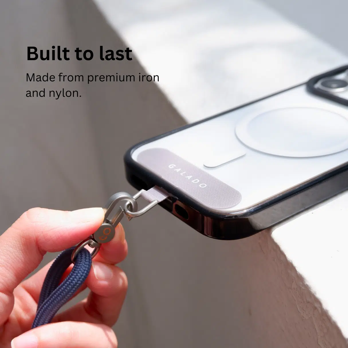 GALADO adhesive strap card for phone charm and strap attachment