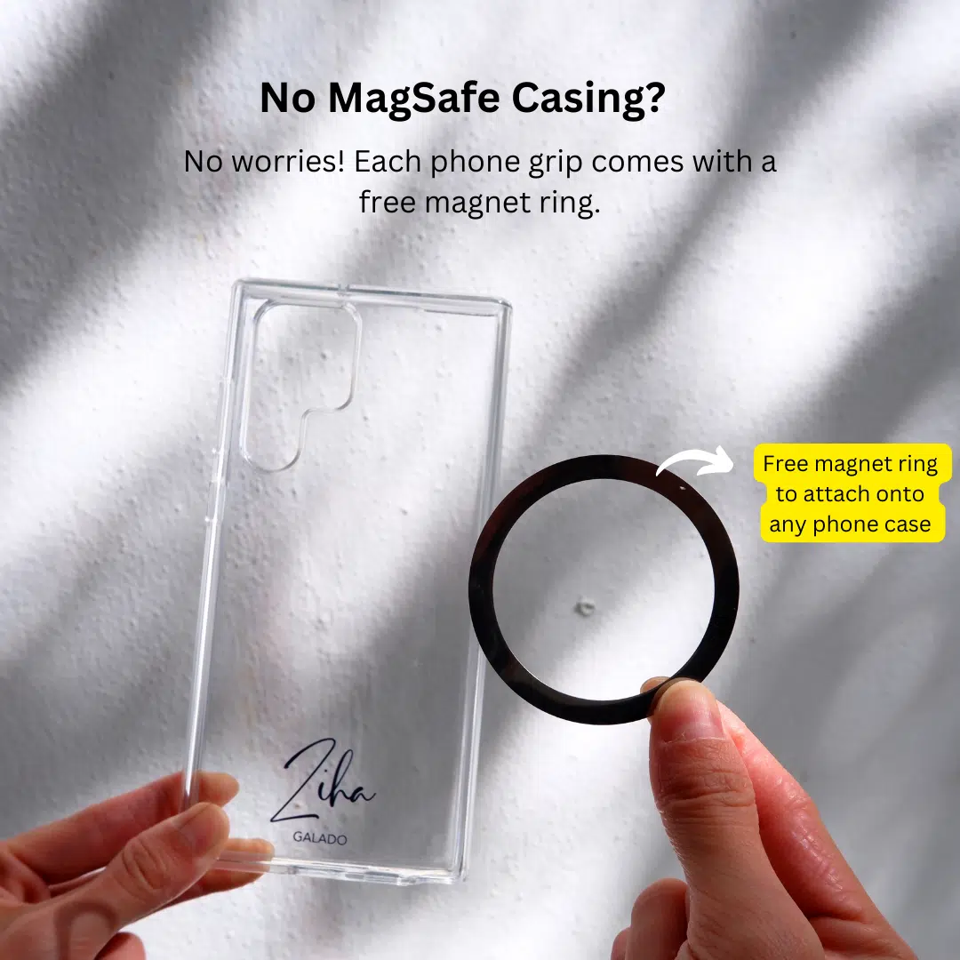 Every GALADO phone grip includes a free magnet ring for cases without MagSafe