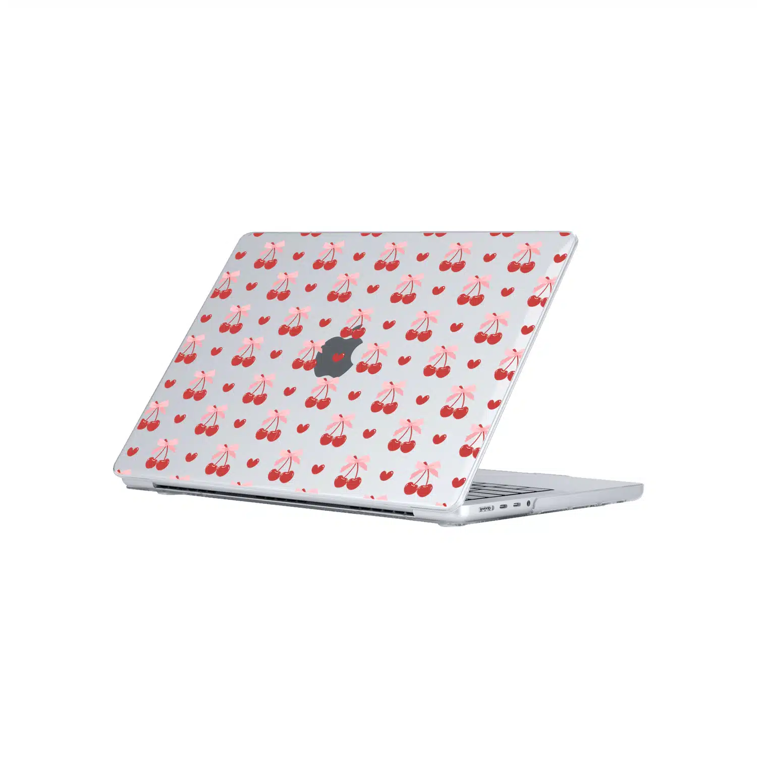 Cherry Hearts MacBook Case — close-up detail