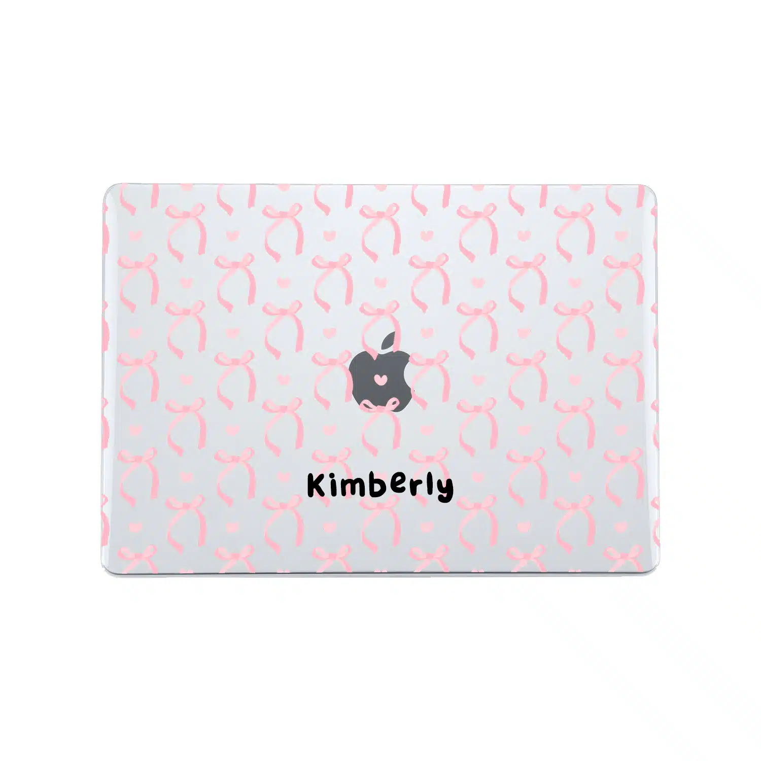 Pink Bow MacBook Case — back view