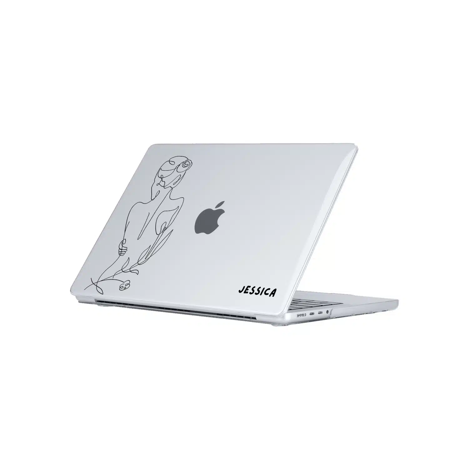 GALADO Women Art MacBook case with aesthetic line art illustration Malaysia