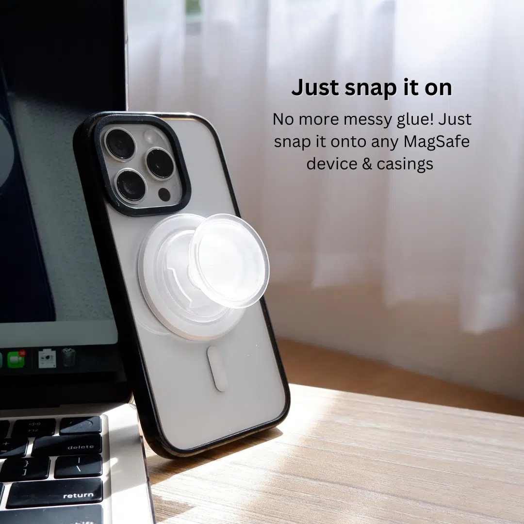 Matte White MagSafe Grip - GALADO Malaysia