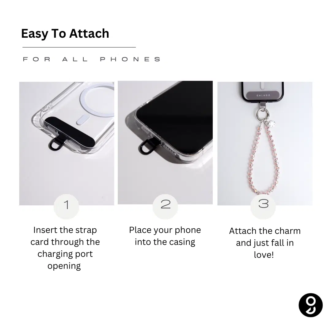 Mini Luxe (Pink) Phone Charm - GALADO Malaysia