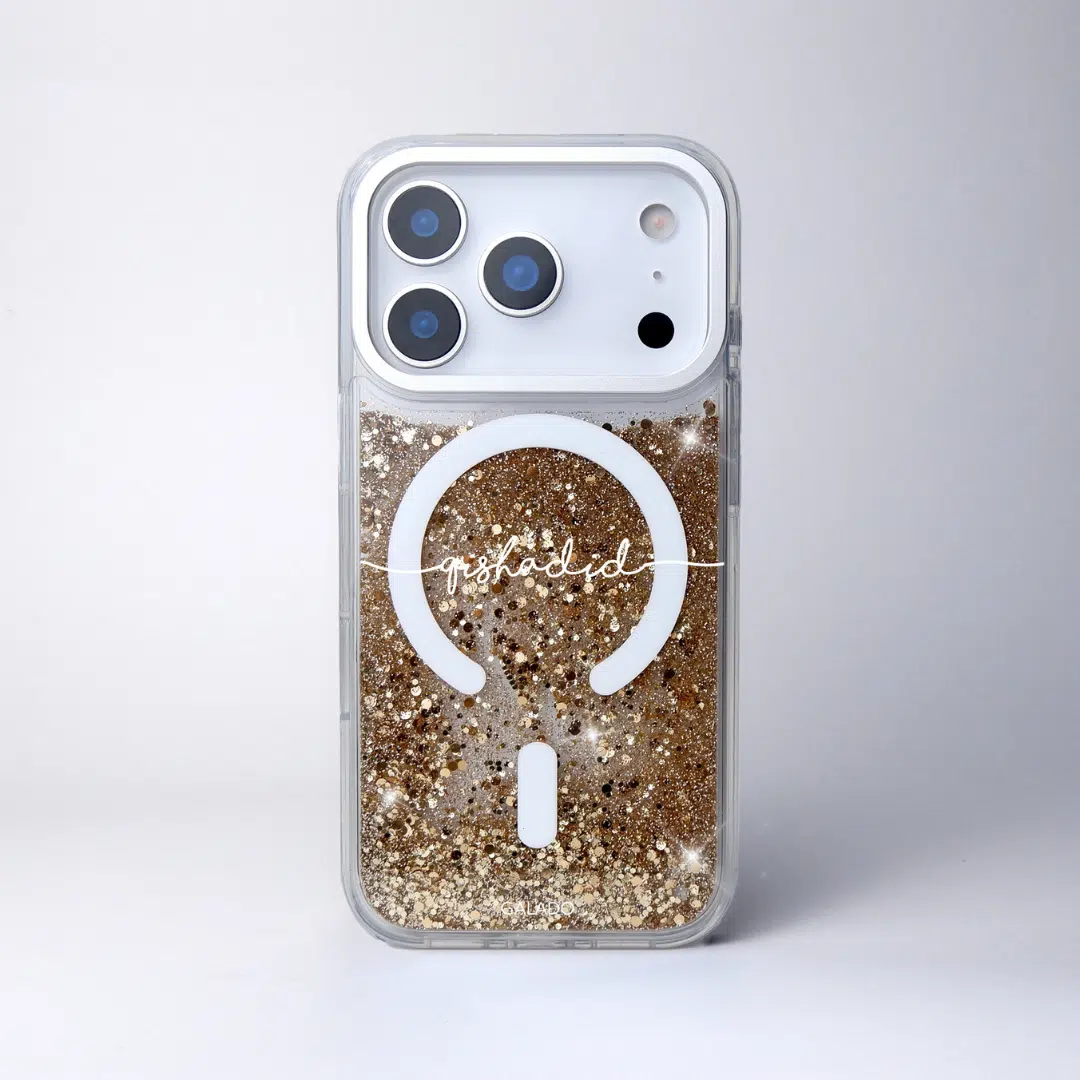 GALADO Sparkle Elite Gold glitter phone case with gold shimmer finish Malaysia