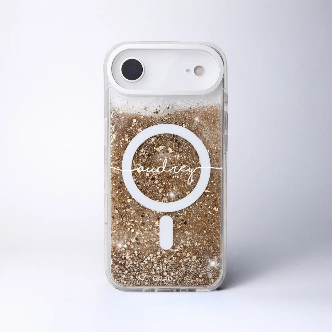GALADO Sparkle Elite Gold glitter phone case with gold shimmer finish Malaysia