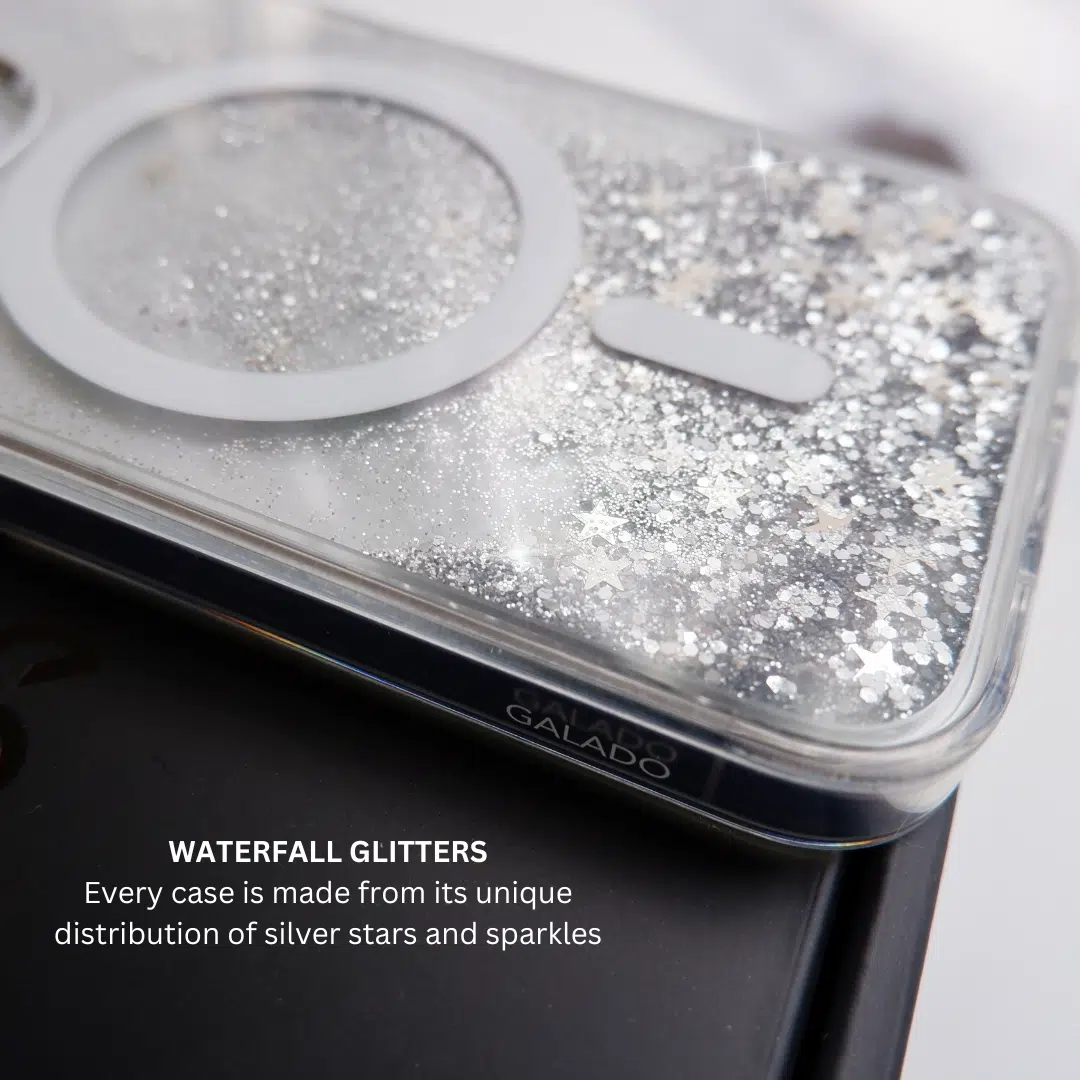 GALADO Sparkle Elite Silver glitter phone case with shimmer finish Malaysia