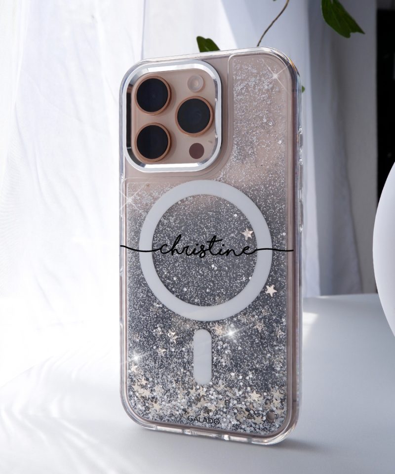 GALADO Sparkle Elite Silver glitter phone case with shimmer finish Malaysia
